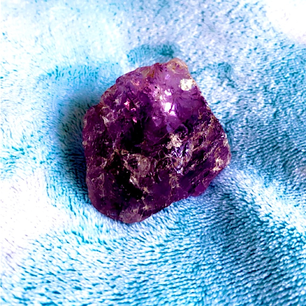 vibrant deep amethyst rough